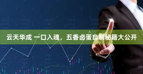 云天华成 一口入魂，五香卤蛋自制秘籍大公开